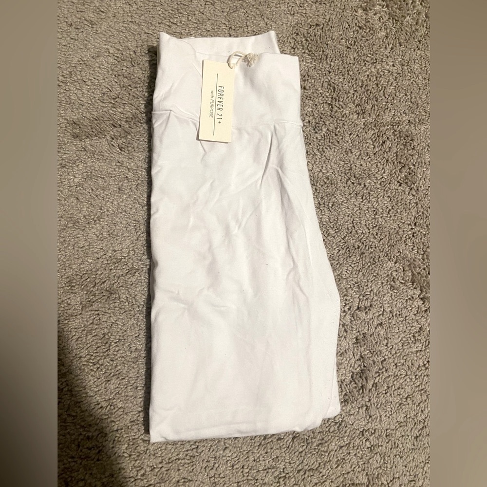 Forever 21 white high waist leggings - Picture 3 of 4